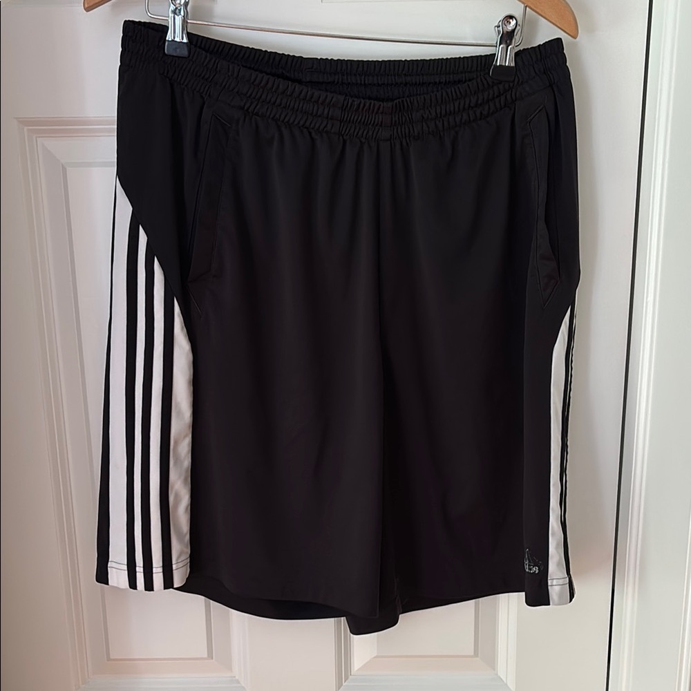 adidas Black and White Athletic Shorts